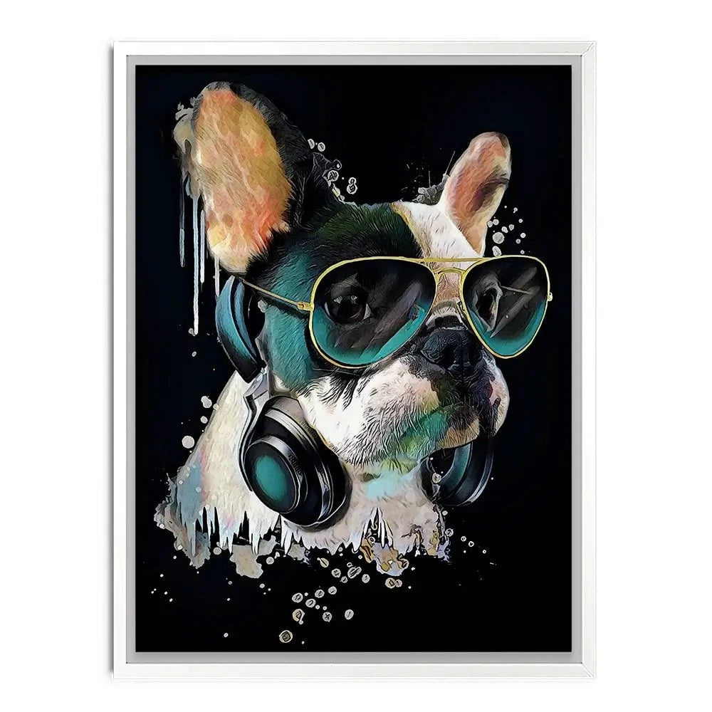 Cool French Bulldog Canvas Print Cool French Bulldog Canvas Print wall art product StudioLondon / Shutterstock