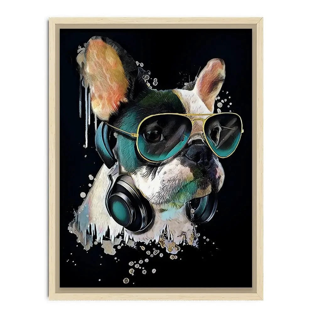 Cool French Bulldog Canvas Print Cool French Bulldog Canvas Print wall art product StudioLondon / Shutterstock