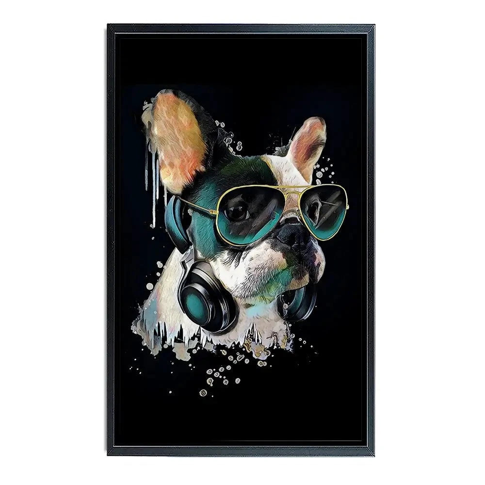 Cool French Bulldog Canvas Print Cool French Bulldog Canvas Print wall art product StudioLondon / Shutterstock