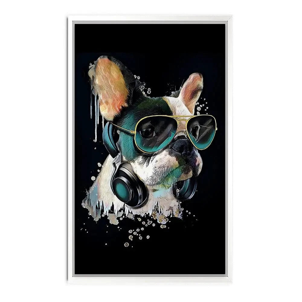 Cool French Bulldog Canvas Print Cool French Bulldog Canvas Print wall art product StudioLondon / Shutterstock