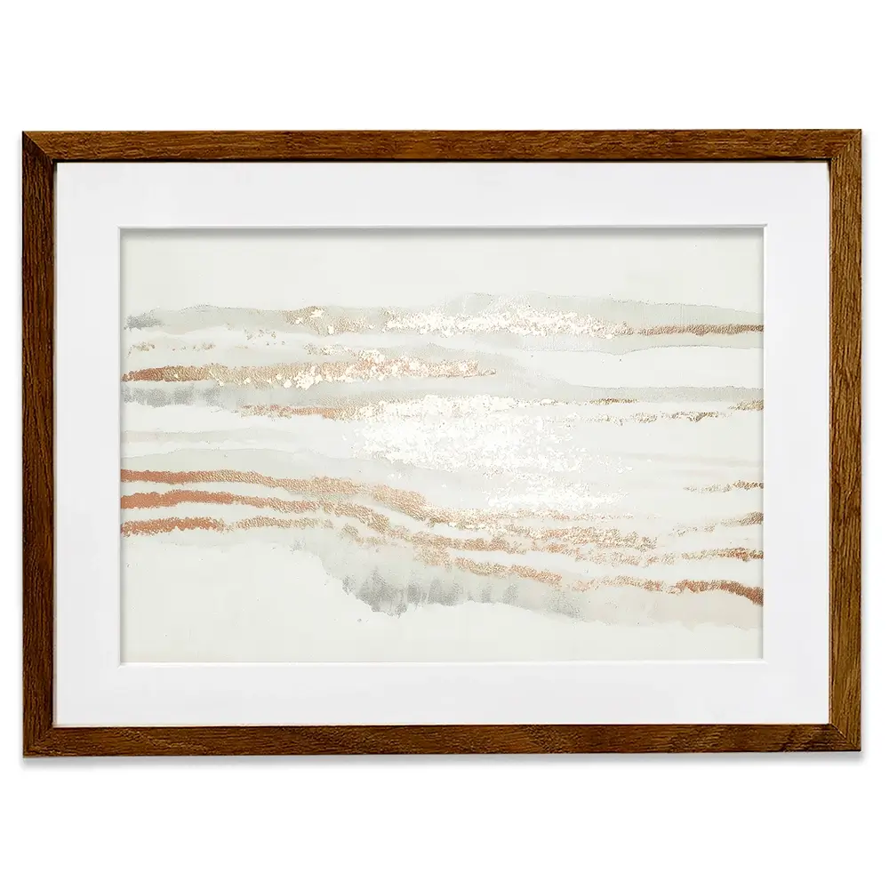 Copper Stripe Field Framed Art Print Copper Stripe Field Framed Art Print wall art product Chromatic Storm Studio