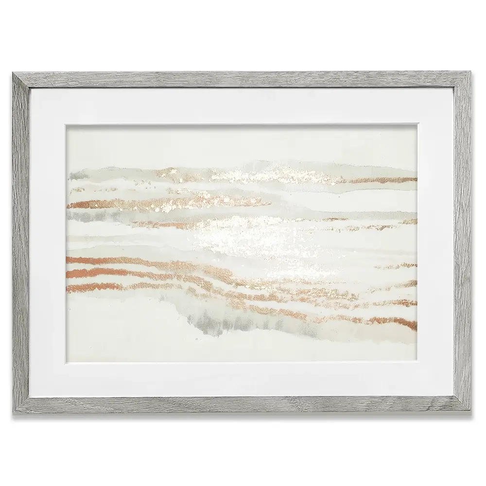 Copper Stripe Field Framed Art Print Copper Stripe Field Framed Art Print wall art product Chromatic Storm Studio