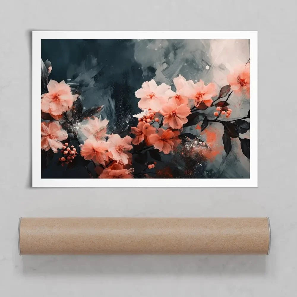 Coral Floating Blossoms Art Print Coral Floating Blossoms Art Print wall art product Treechild