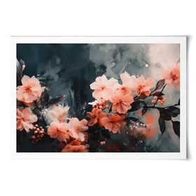 Coral Floating Blossoms Art Print Coral Floating Blossoms Art Print wall art product Treechild