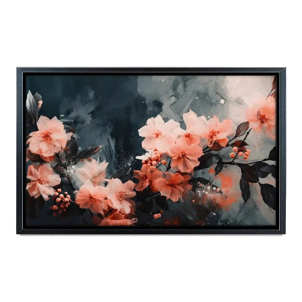 Coral Floating Blossoms Canvas Print Coral Floating Blossoms Canvas Print wall art product Treechild