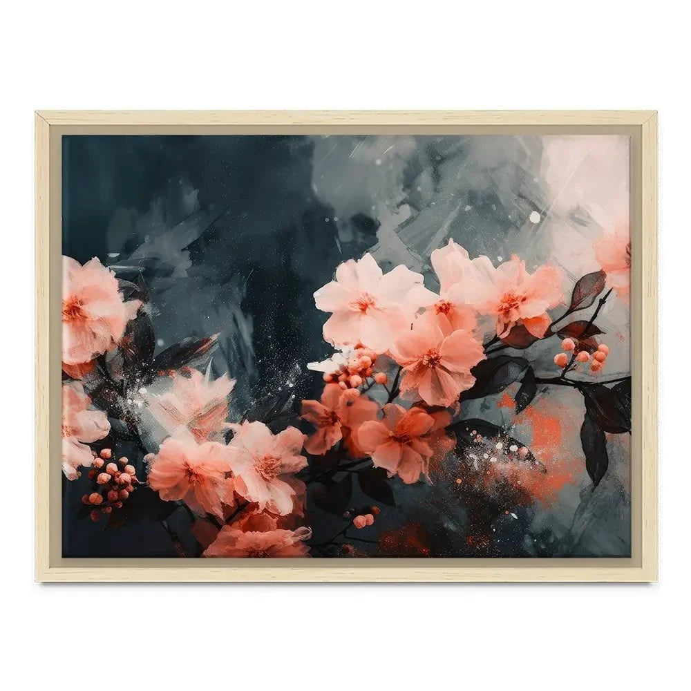 Coral Floating Blossoms Canvas Print Coral Floating Blossoms Canvas Print wall art product Treechild