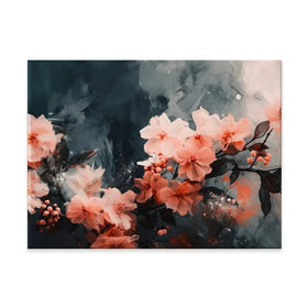Coral Floating Blossoms Canvas Print Coral Floating Blossoms Canvas Print wall art product Treechild