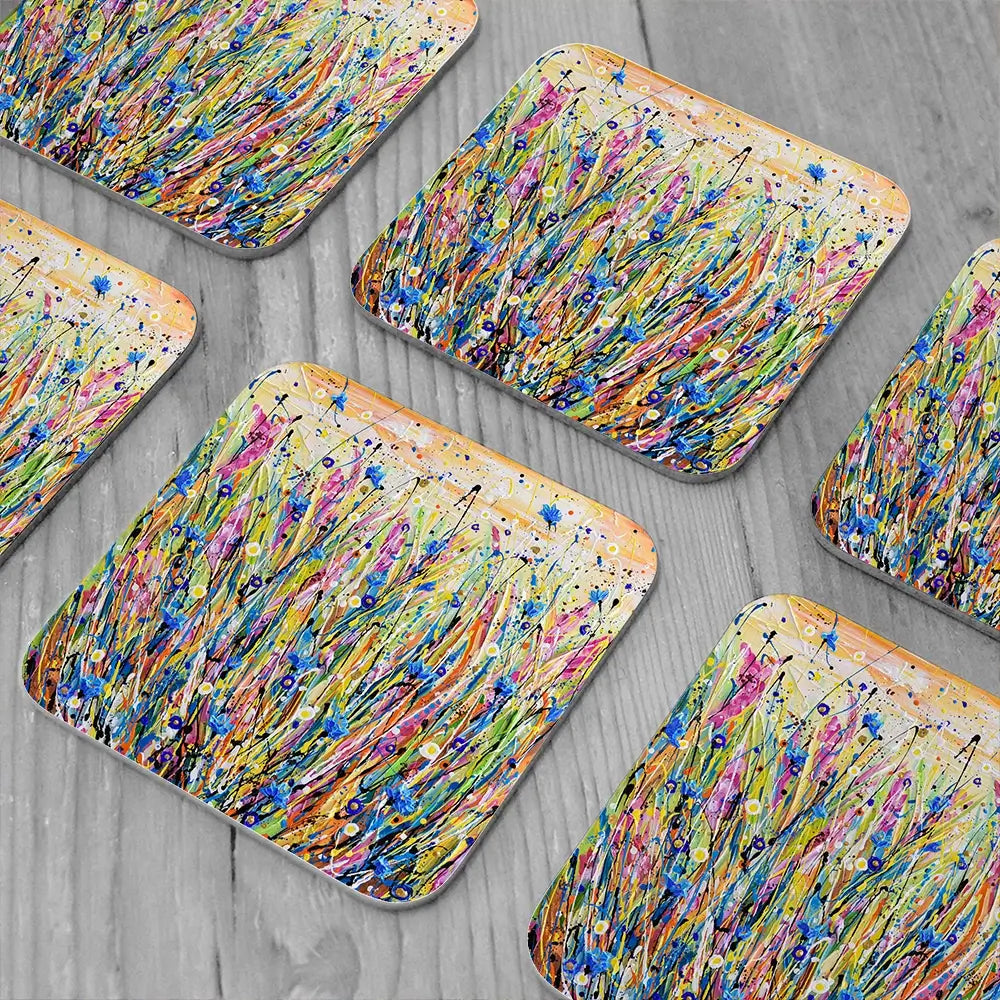 Cornflower Coaster Set Cornflower Coaster Set wall art product Olga Tkachyk
