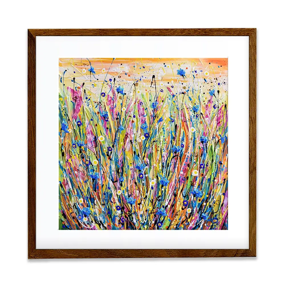 Cornflower Square Framed Art Print Cornflower Square Framed Art Print wall art product Olga Tkachyk