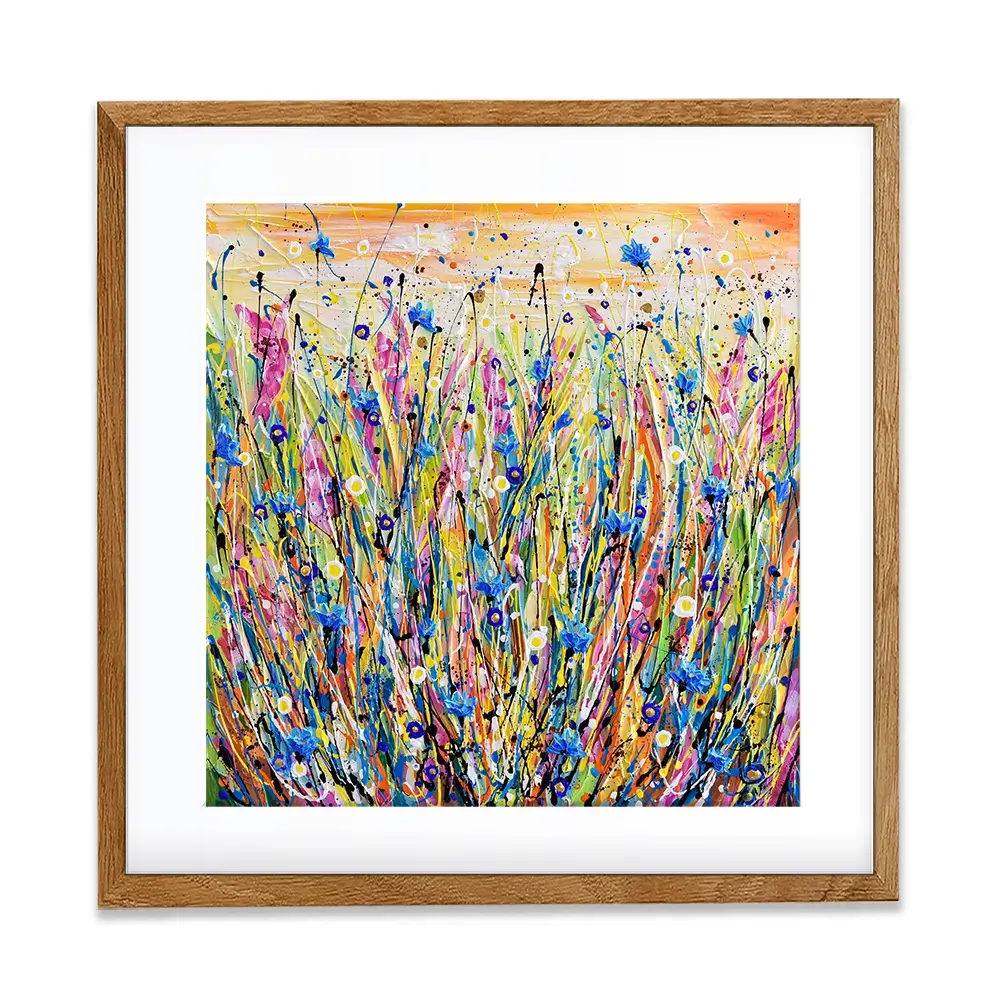 Cornflower Square Framed Art Print Cornflower Square Framed Art Print wall art product Olga Tkachyk
