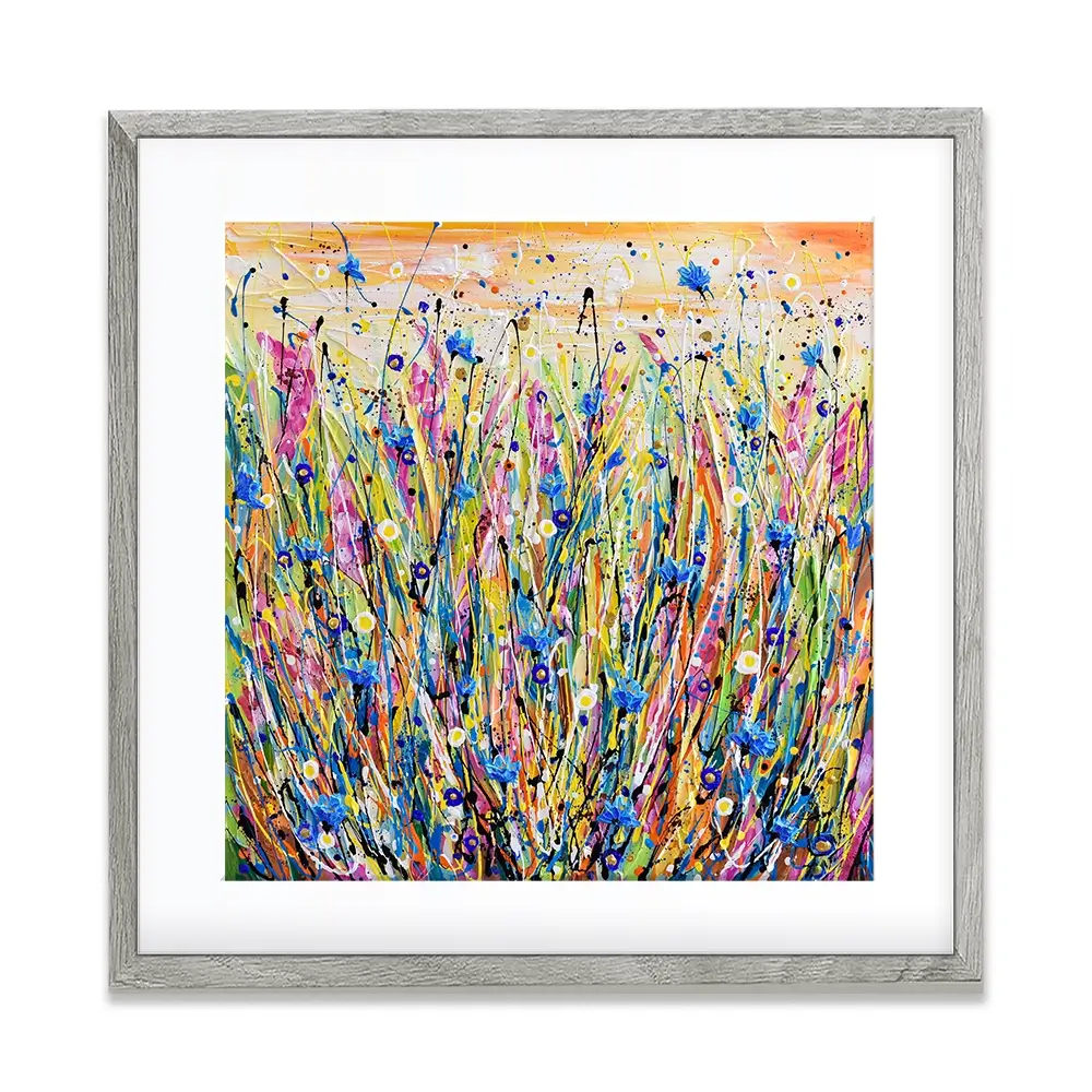 Cornflower Square Framed Art Print Cornflower Square Framed Art Print wall art product Olga Tkachyk