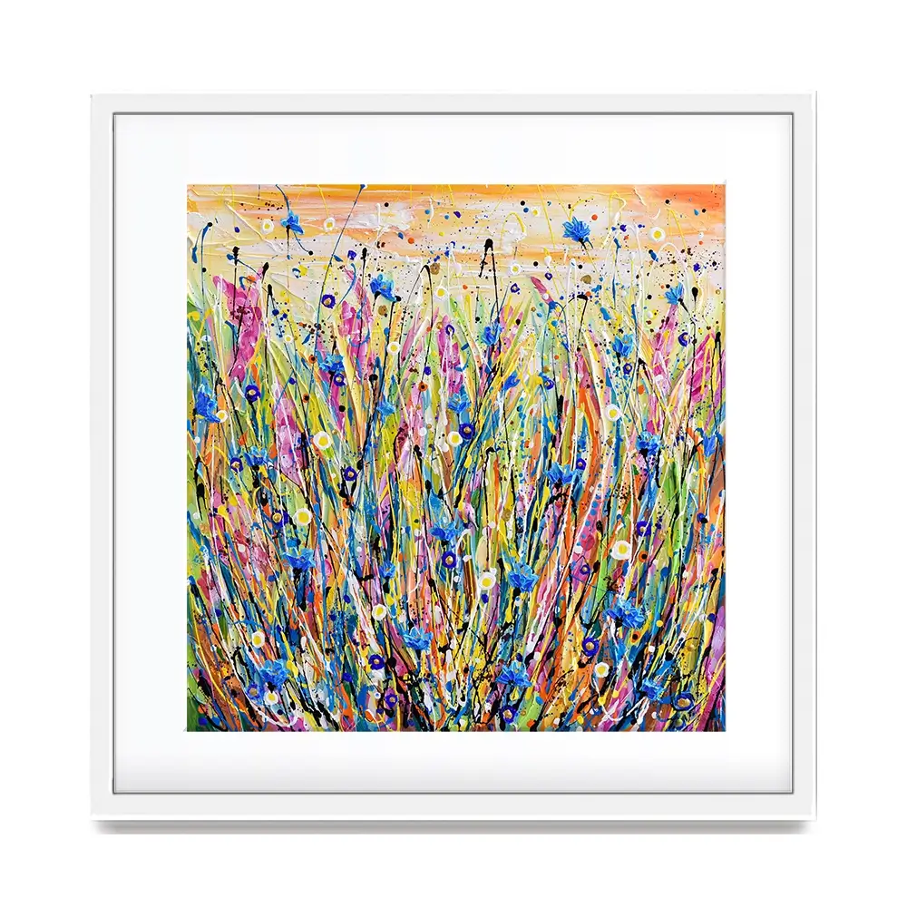 Cornflower Square Framed Art Print Cornflower Square Framed Art Print wall art product Olga Tkachyk