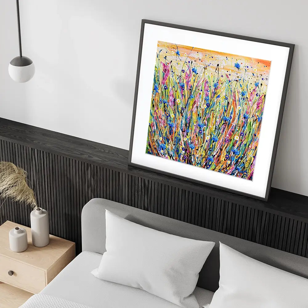 Cornflower Square Framed Art Print Cornflower Square Framed Art Print wall art product Olga Tkachyk