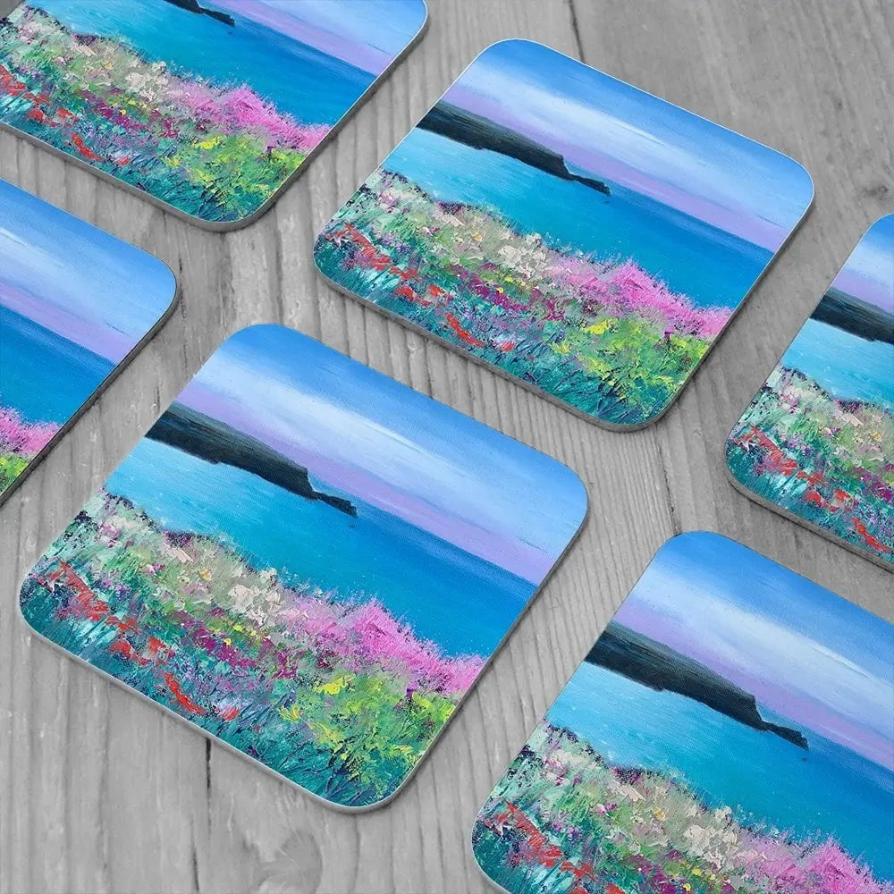 Cornish Sunset Coaster Set Cornish Sunset Coaster Set wall art product Laure Bury