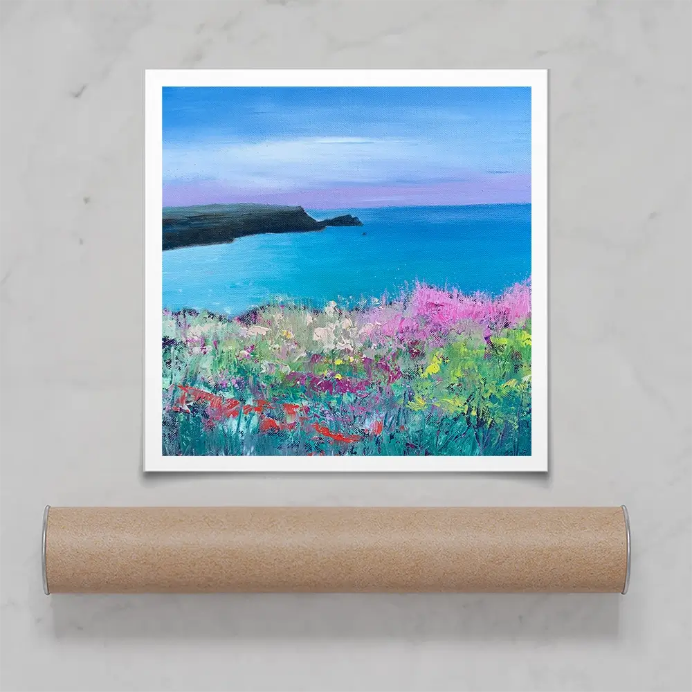 Cornish Sunset Square Art Print Cornish Sunset Square Art Print wall art product Laure Bury