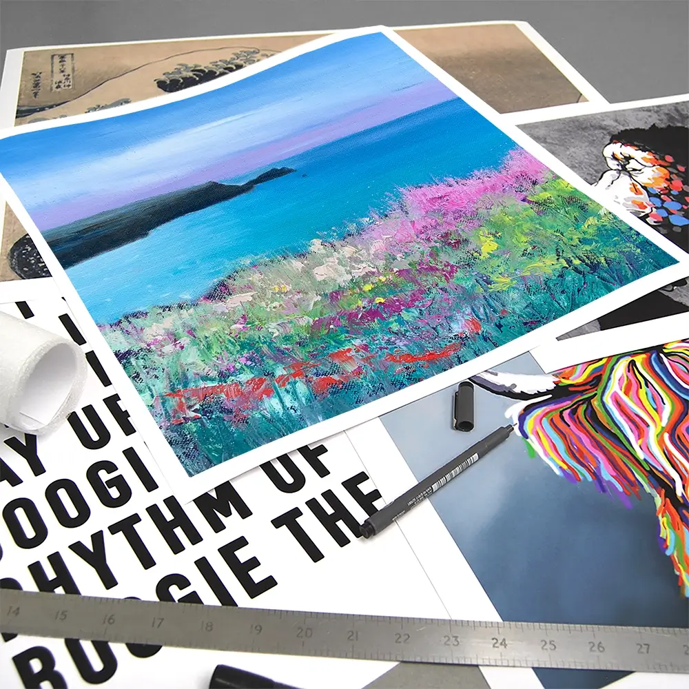 Cornish Sunset Square Art Print Cornish Sunset Square Art Print wall art product Laure Bury