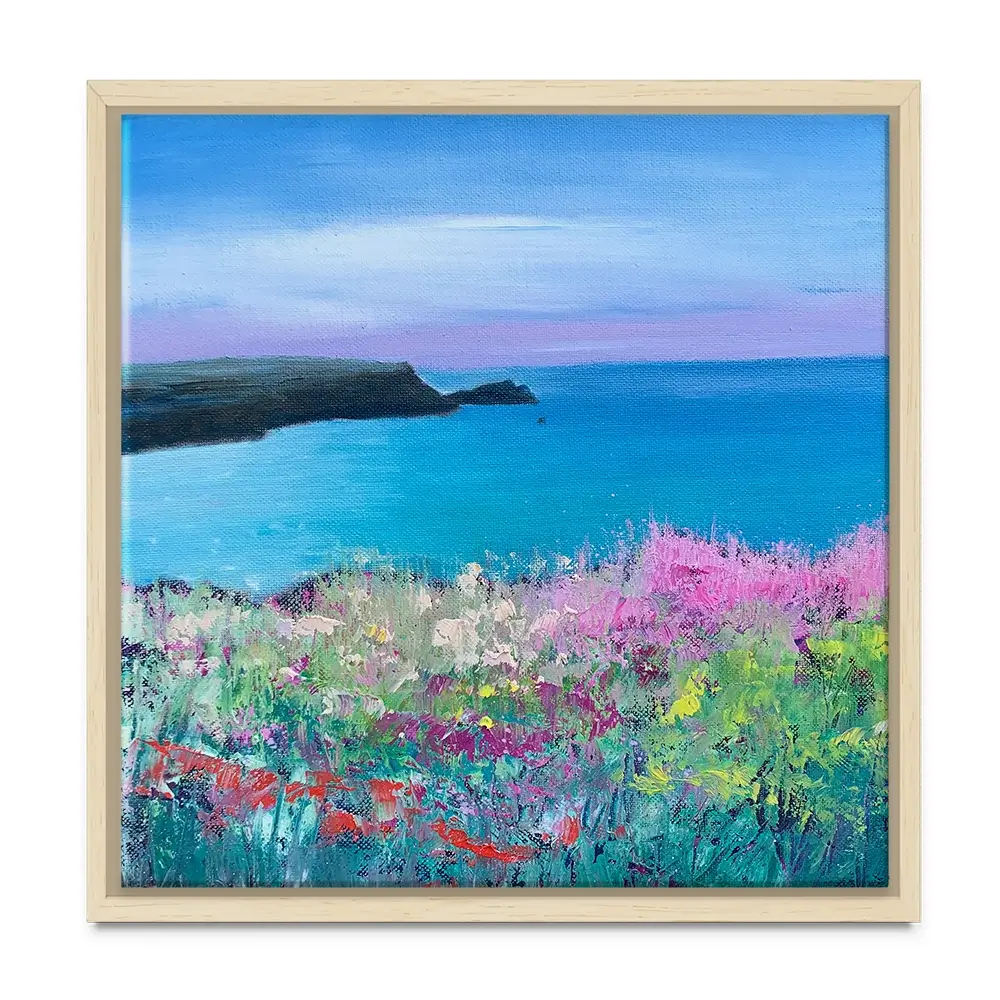 Cornish Sunset Square Canvas Print Cornish Sunset Square Canvas Print wall art product Laure Bury