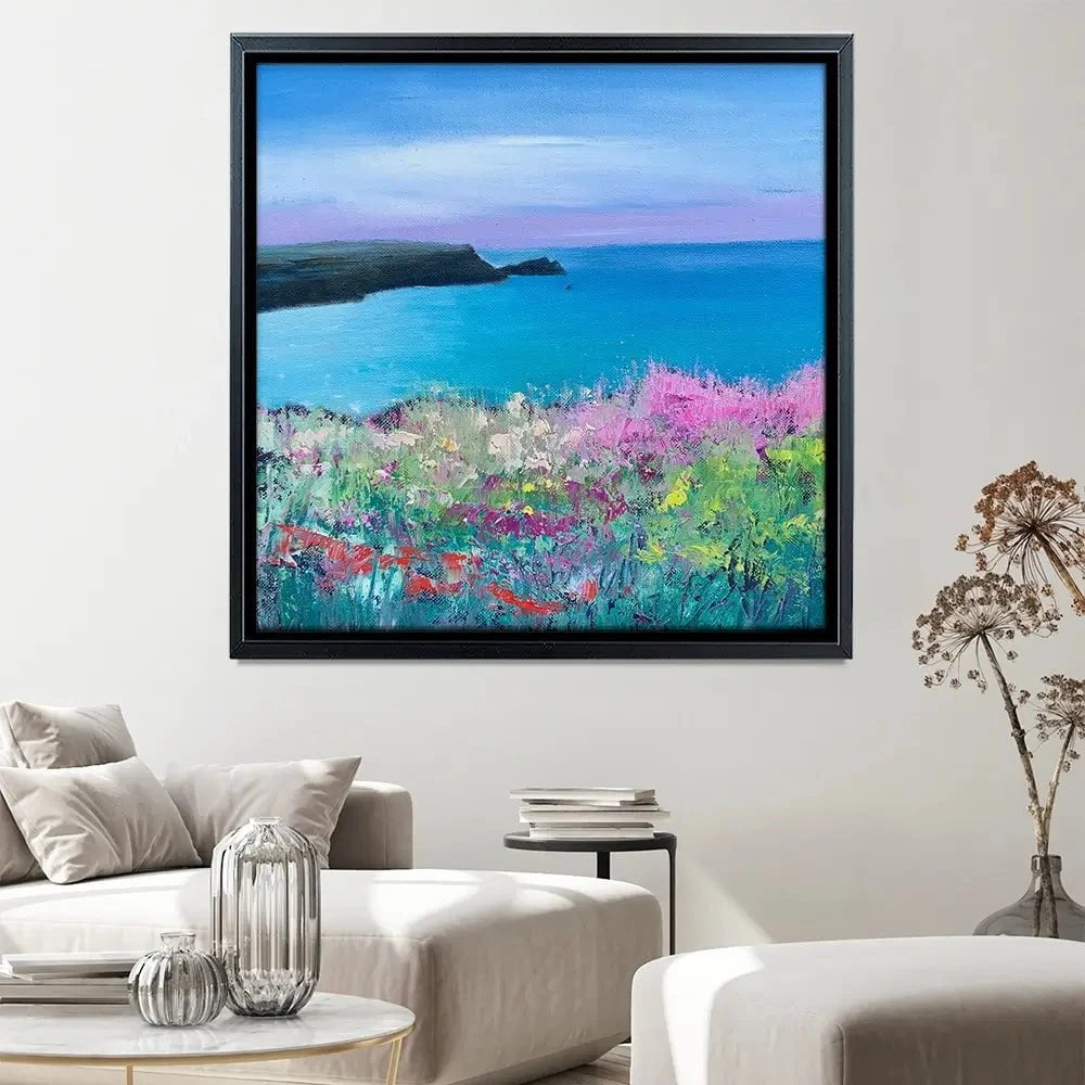 Cornish Sunset Square Canvas Print Cornish Sunset Square Canvas Print wall art product Laure Bury