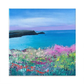 Cornish Sunset Square Canvas Print Cornish Sunset Square Canvas Print wall art product Laure Bury