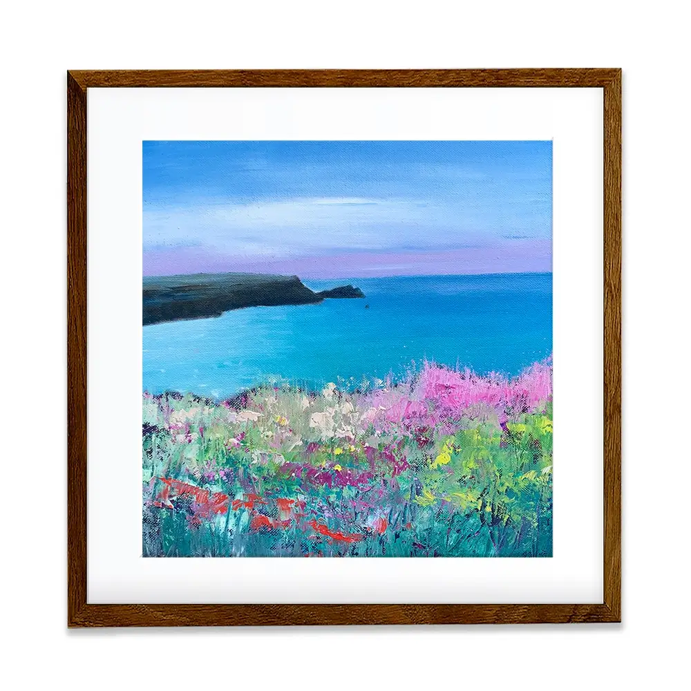 Cornish Sunset Square Framed Art Print Cornish Sunset Square Framed Art Print wall art product Laure Bury