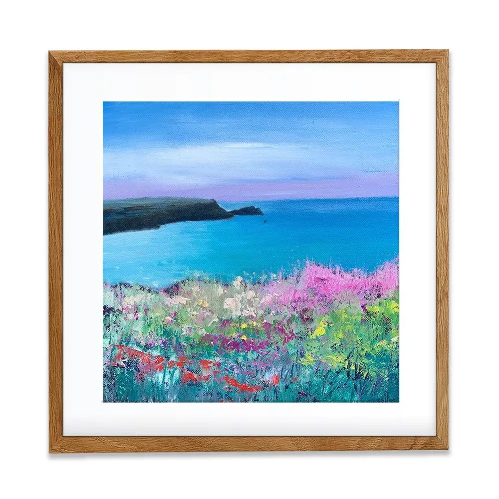 Cornish Sunset Square Framed Art Print Cornish Sunset Square Framed Art Print wall art product Laure Bury