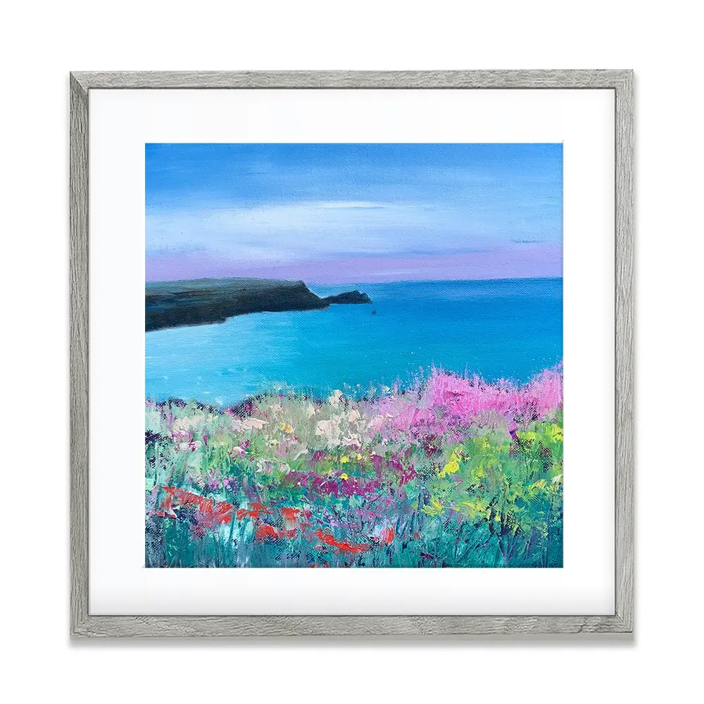 Cornish Sunset Square Framed Art Print Cornish Sunset Square Framed Art Print wall art product Laure Bury