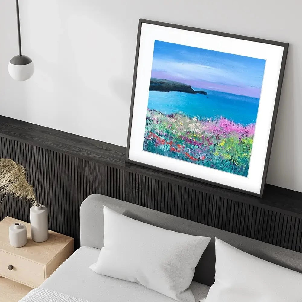 Cornish Sunset Square Framed Art Print Cornish Sunset Square Framed Art Print wall art product Laure Bury