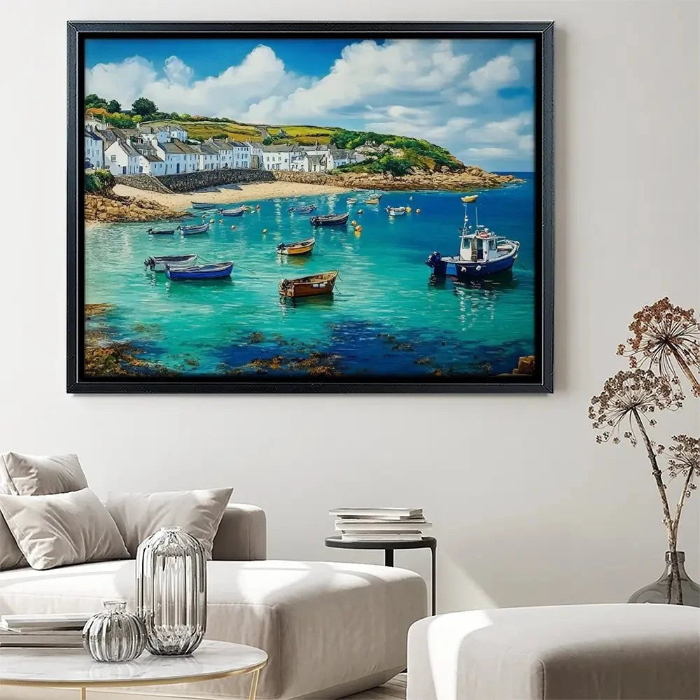 Cornwall Coastal Village Canvas Print Cornwall Coastal Village Canvas Print wall art product David Alexander Elder