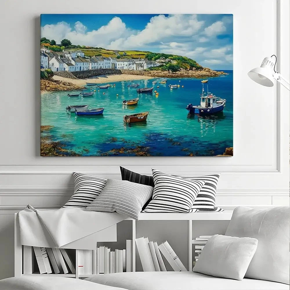 Cornwall Coastal Village Canvas Print Cornwall Coastal Village Canvas Print wall art product David Alexander Elder