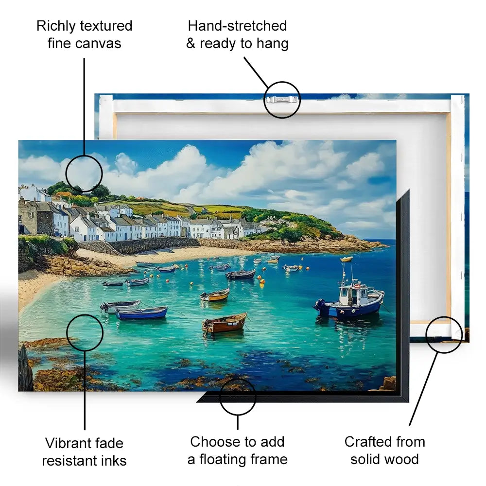 Cornwall Coastal Village Canvas Print Cornwall Coastal Village Canvas Print wall art product David Alexander Elder