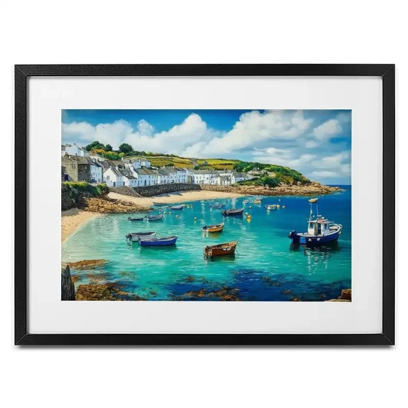 Cornwall Coastal Village Framed Art Print Cornwall Coastal Village Framed Art Print wall art product David Alexander Elder