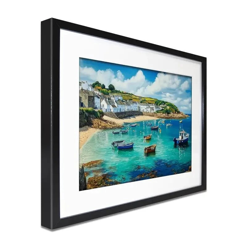 Cornwall Coastal Village Framed Art Print Cornwall Coastal Village Framed Art Print wall art product David Alexander Elder
