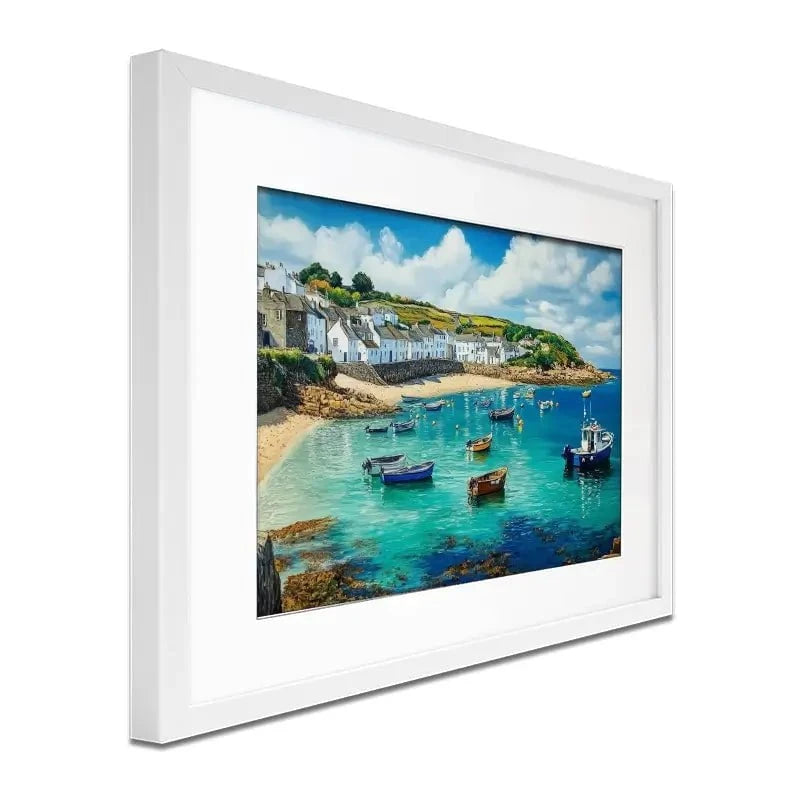 Cornwall Coastal Village Framed Art Print Cornwall Coastal Village Framed Art Print wall art product David Alexander Elder