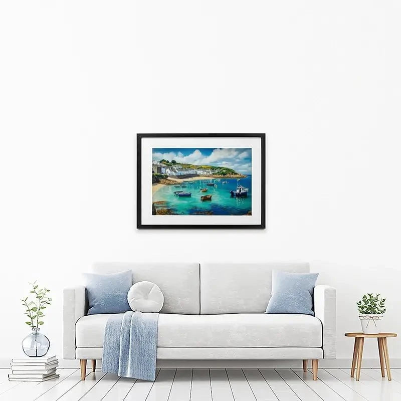 Cornwall Coastal Village Framed Art Print Cornwall Coastal Village Framed Art Print wall art product David Alexander Elder