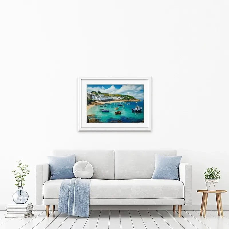 Cornwall Coastal Village Framed Art Print Cornwall Coastal Village Framed Art Print wall art product David Alexander Elder