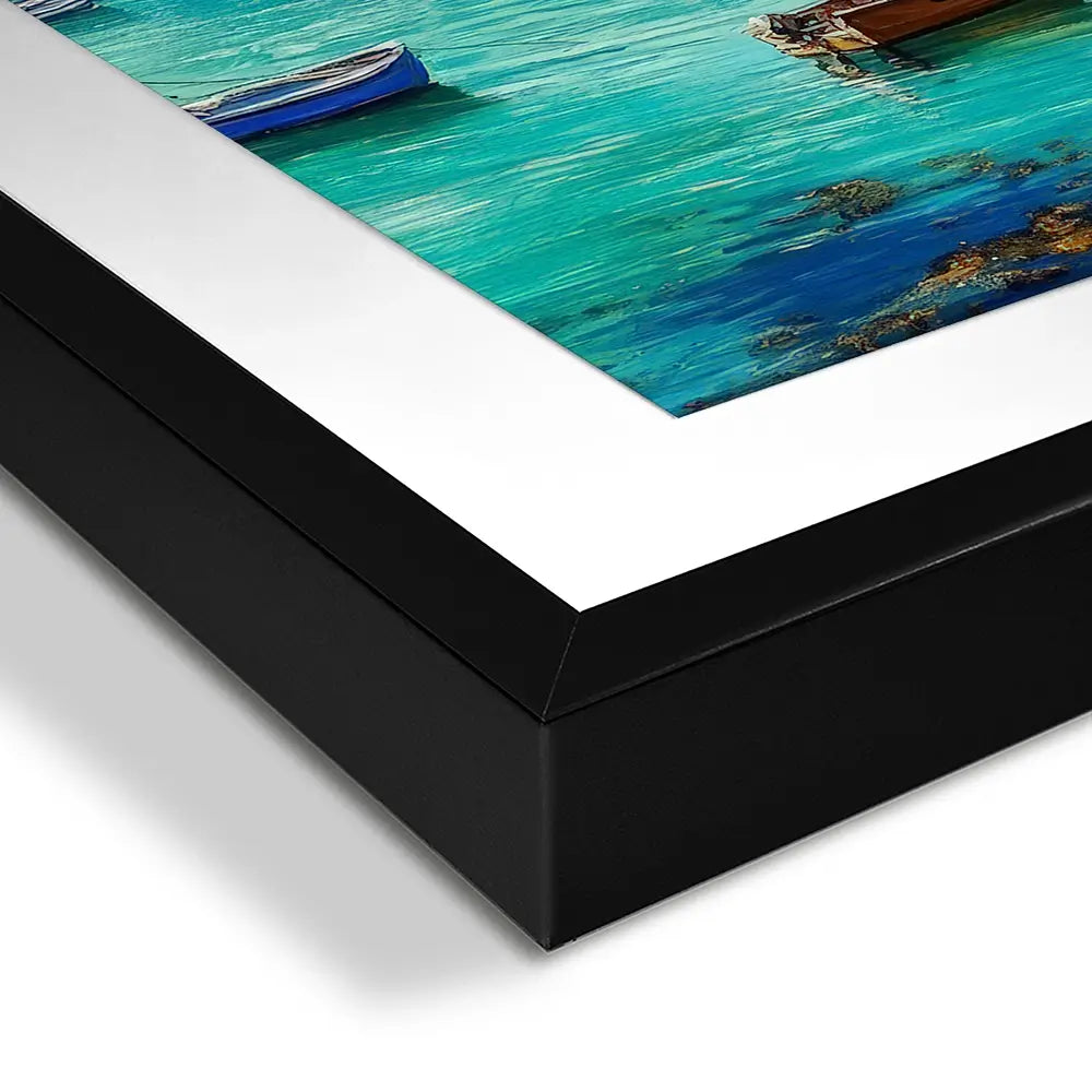 Cornwall Coastal Village Square Framed Art Print Cornwall Coastal Village Square Framed Art Print wall art product Art Print Shop