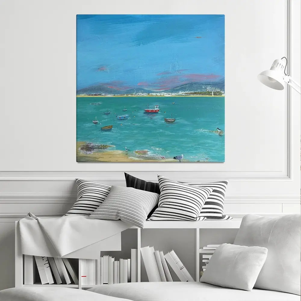Cornwall Scene Square Canvas Print Cornwall Scene Square Canvas Print wall art product Karen Sutton