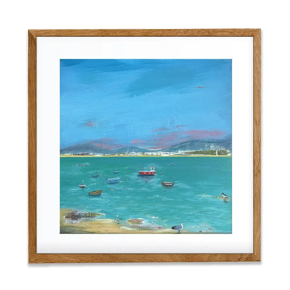 Cornwall Scene Square Framed Art Print Cornwall Scene Square Framed Art Print wall art product Karen Sutton