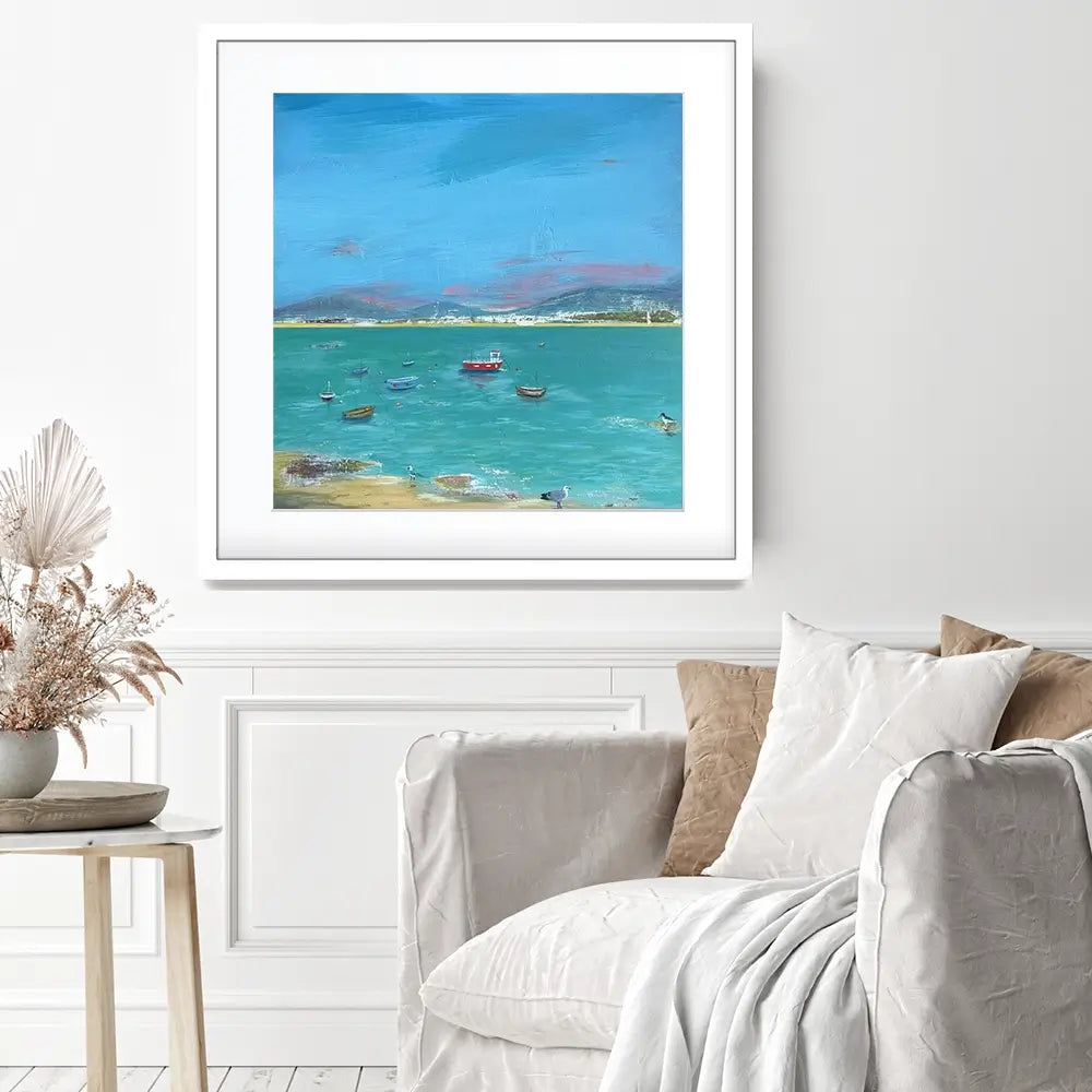 Cornwall Scene Square Framed Art Print Cornwall Scene Square Framed Art Print wall art product Karen Sutton