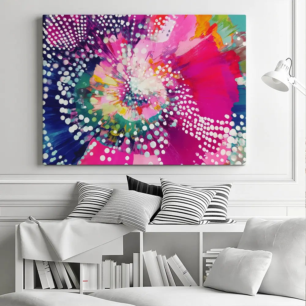 Cosmic Bloom Canvas Print Cosmic Bloom Canvas Print wall art product Chromatic Storm Studio