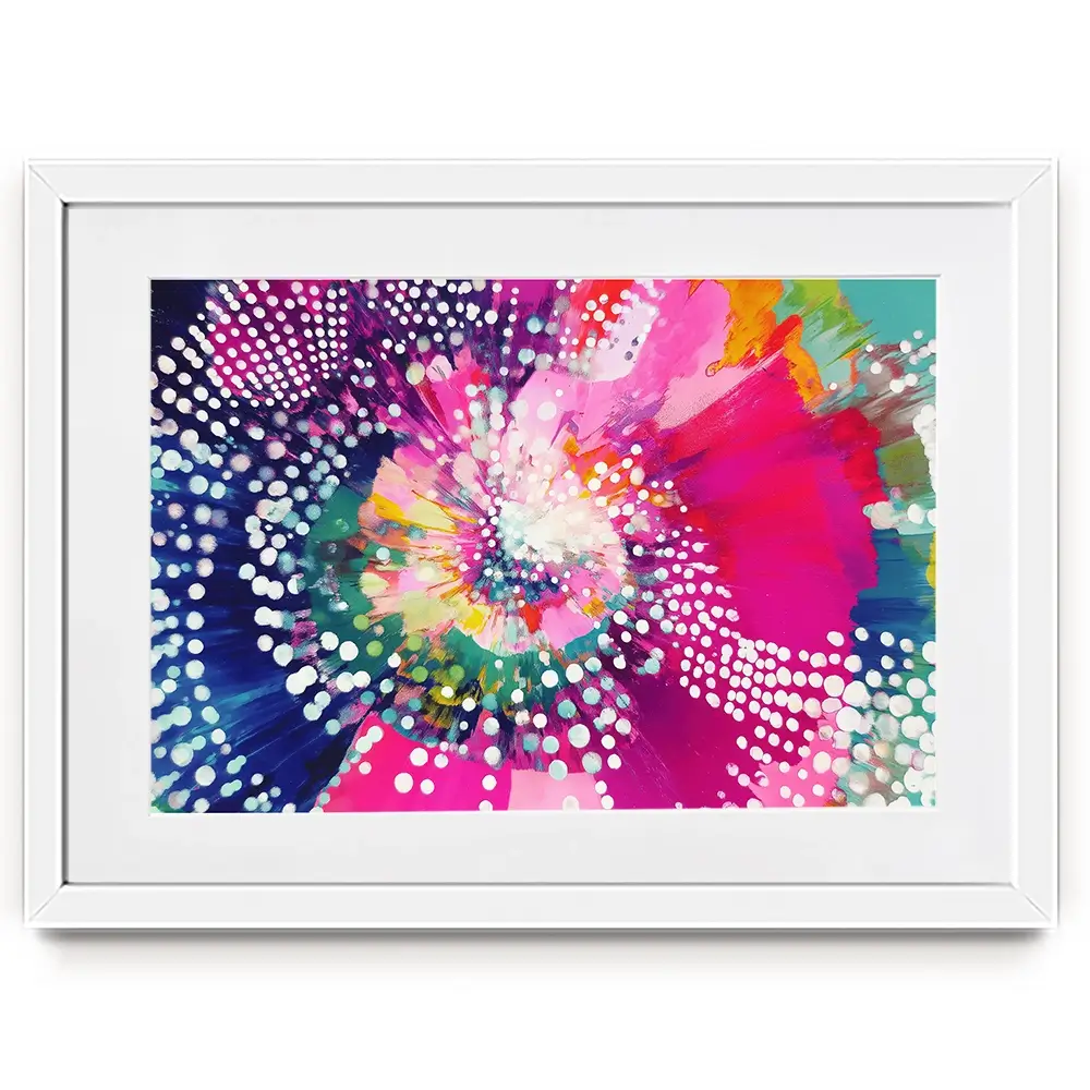 Cosmic Bloom Framed Art Print Cosmic Bloom Framed Art Print wall art product Chromatic Storm Studio