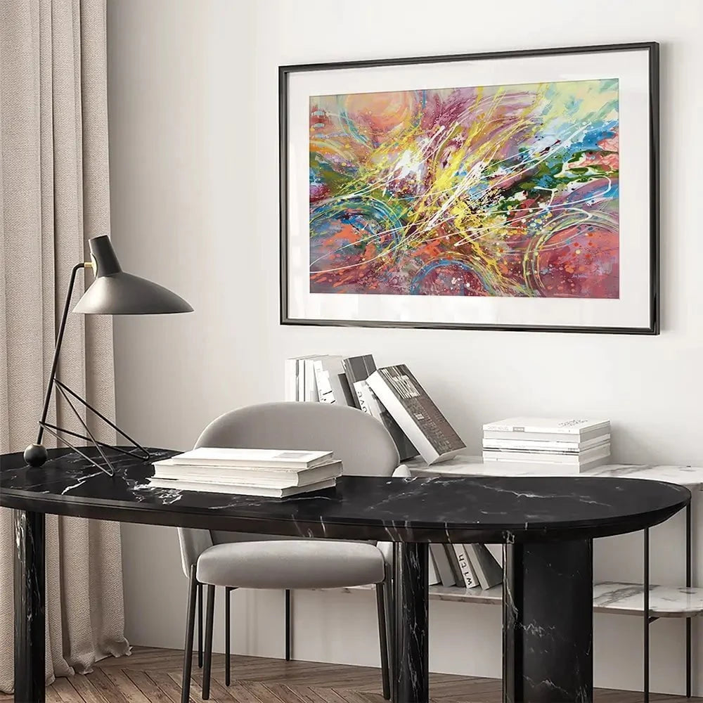 Cosmic Rhythm Framed Art Print Cosmic Rhythm Framed Art Print wall art product Leon Devenice
