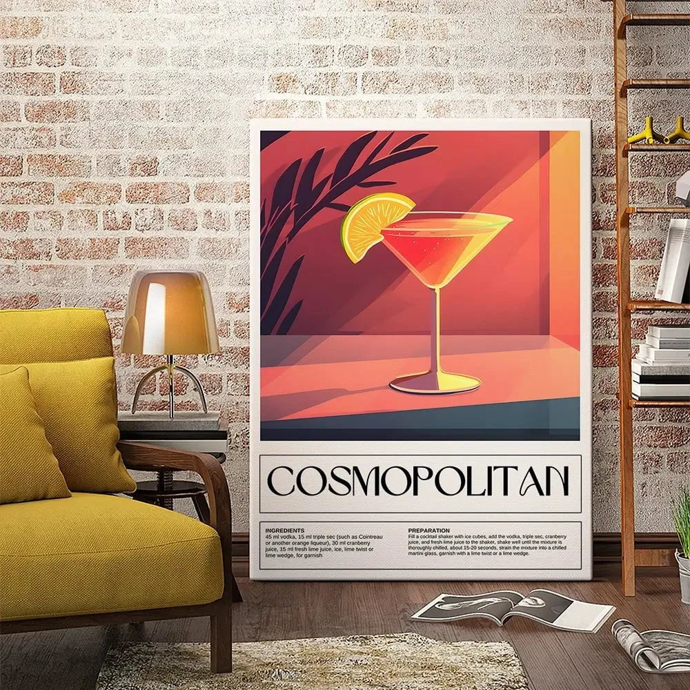 Cosmopolitan Recipe Canvas Print Cosmopolitan Recipe Canvas Print wall art product Art Print Shop