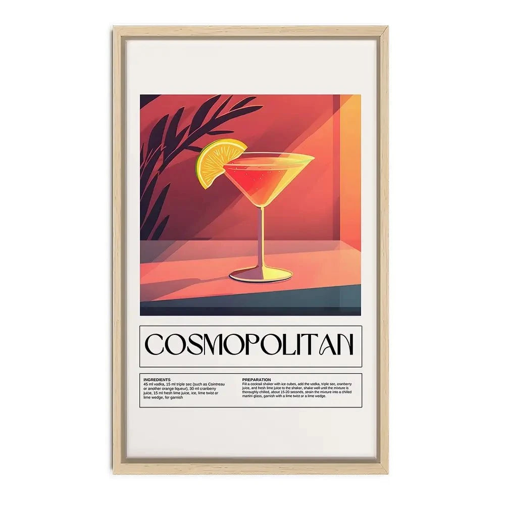 Cosmopolitan Recipe Canvas Print Cosmopolitan Recipe Canvas Print wall art product Art Print Shop