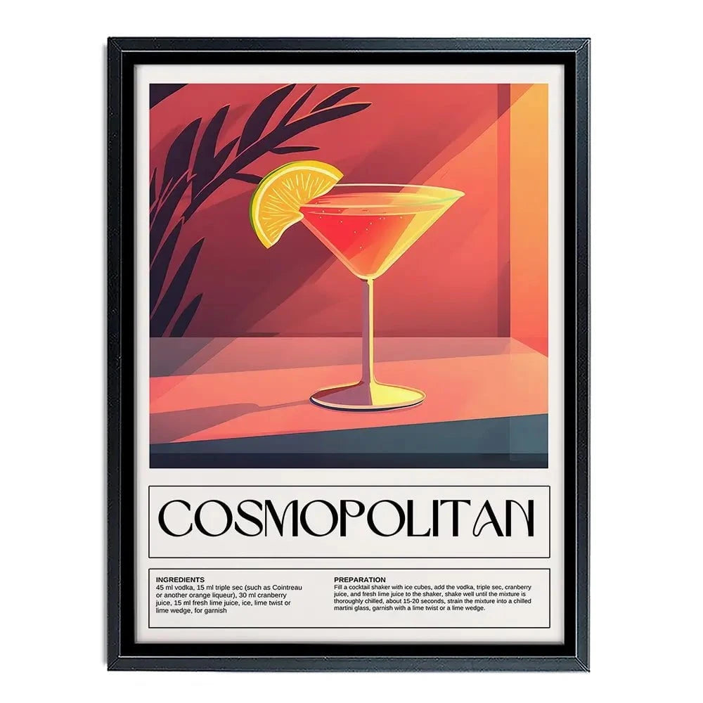 Cosmopolitan Recipe Canvas Print Cosmopolitan Recipe Canvas Print wall art product Art Print Shop