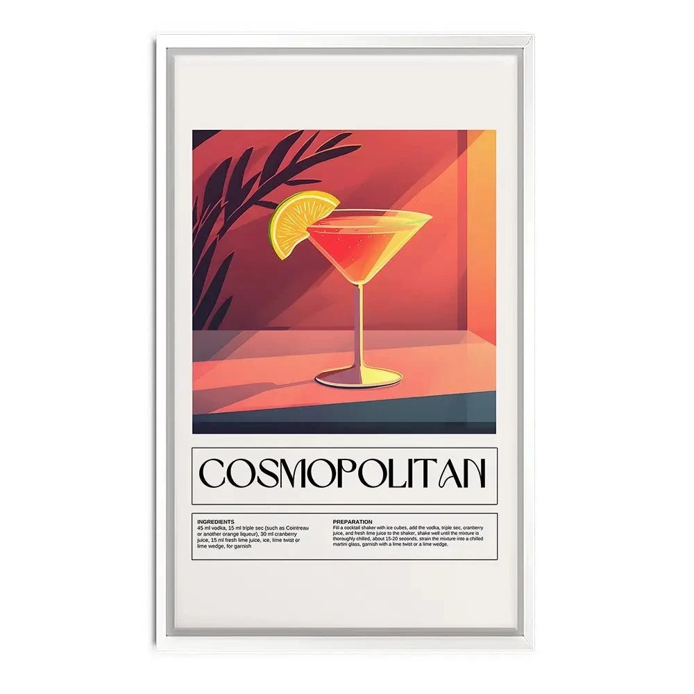 Cosmopolitan Recipe Canvas Print Cosmopolitan Recipe Canvas Print wall art product Art Print Shop