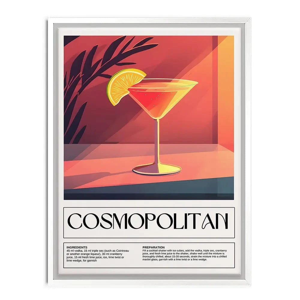 Cosmopolitan Recipe Canvas Print Cosmopolitan Recipe Canvas Print wall art product Art Print Shop