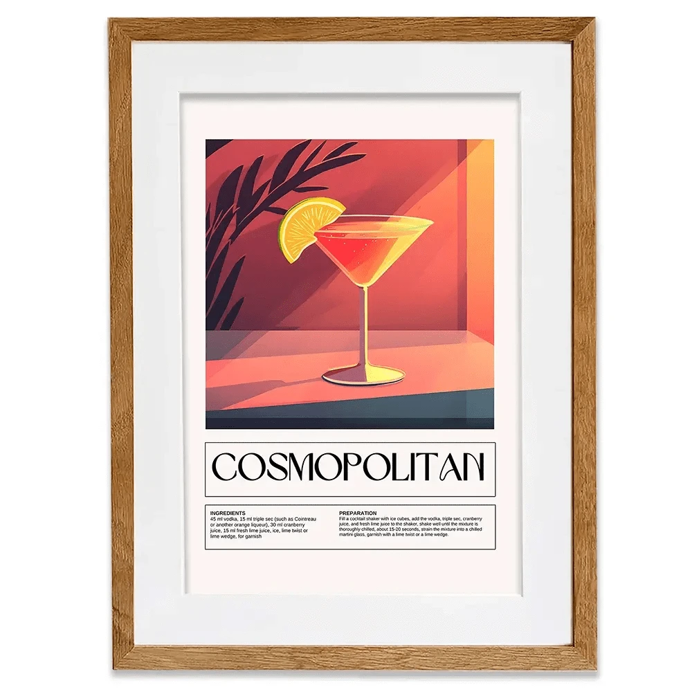 Cosmopolitan Recipe Framed Art Print Cosmopolitan Recipe Framed Art Print wall art product Art Print Shop