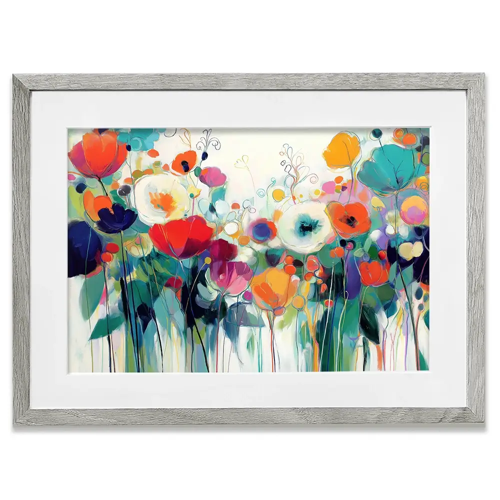 Cottage Garden Overflow Framed Art Print Cottage Garden Overflow Framed Art Print wall art product Chromatic Storm Studio