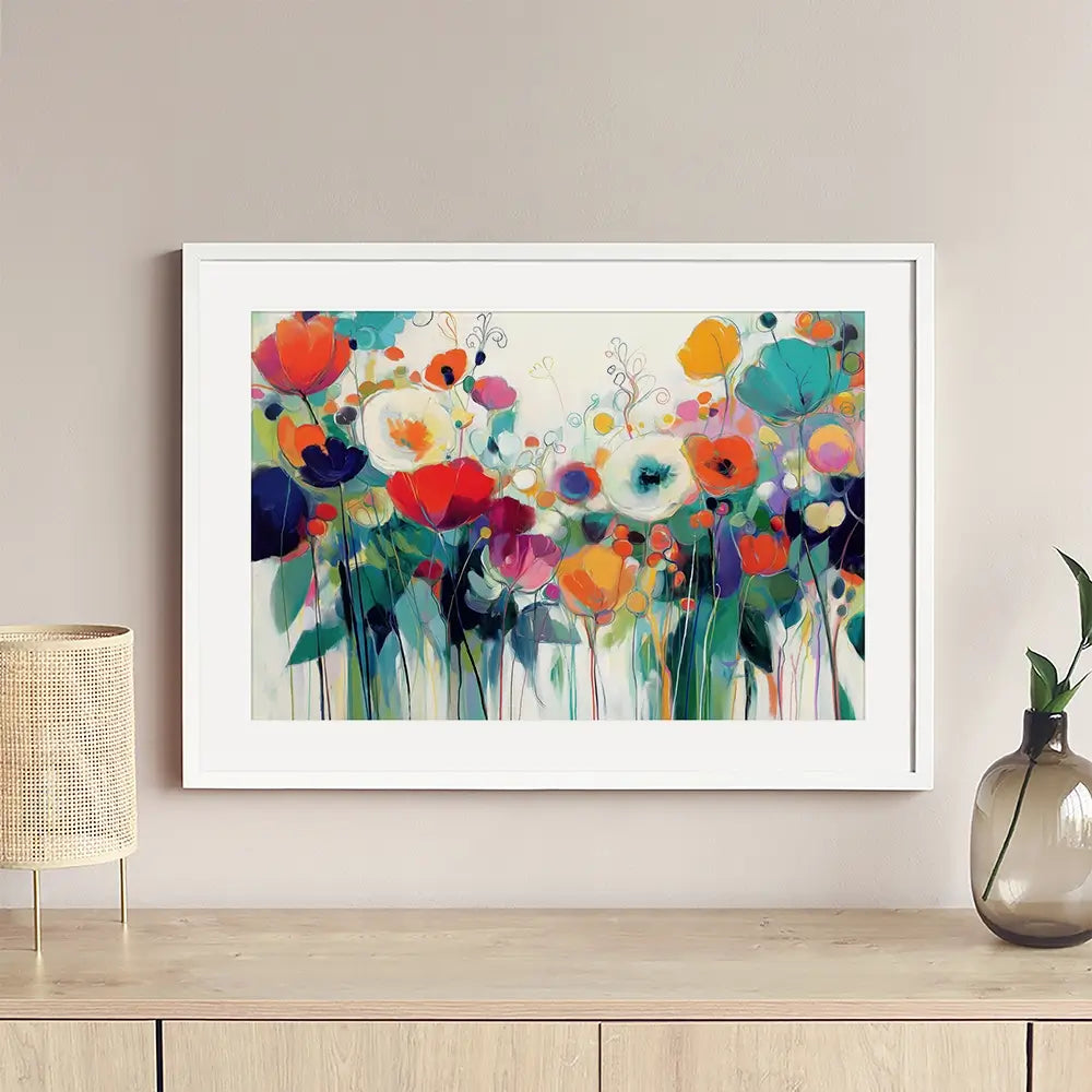 Cottage Garden Overflow Framed Art Print Cottage Garden Overflow Framed Art Print wall art product Chromatic Storm Studio